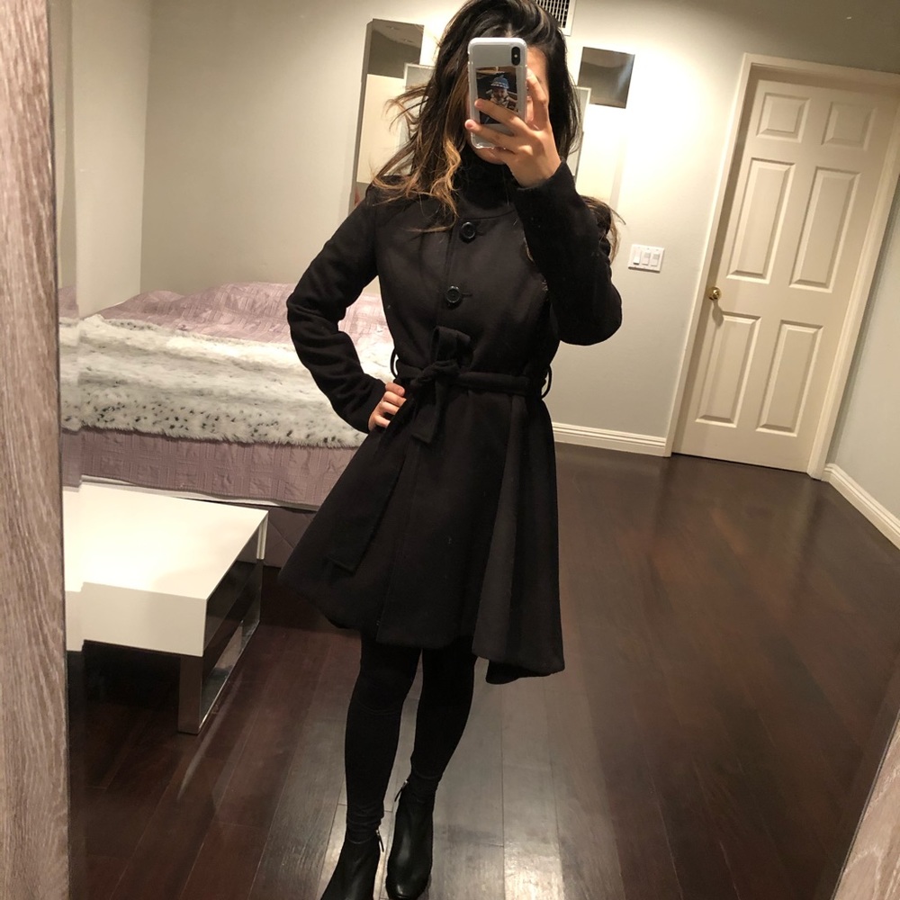 BB Dakota XS Black Hi-Low Coat